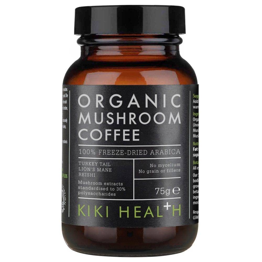 Kiki Health, Organic Mushroom Extract Coffee Powder, 75g - GREEN LIFE CYPRUS