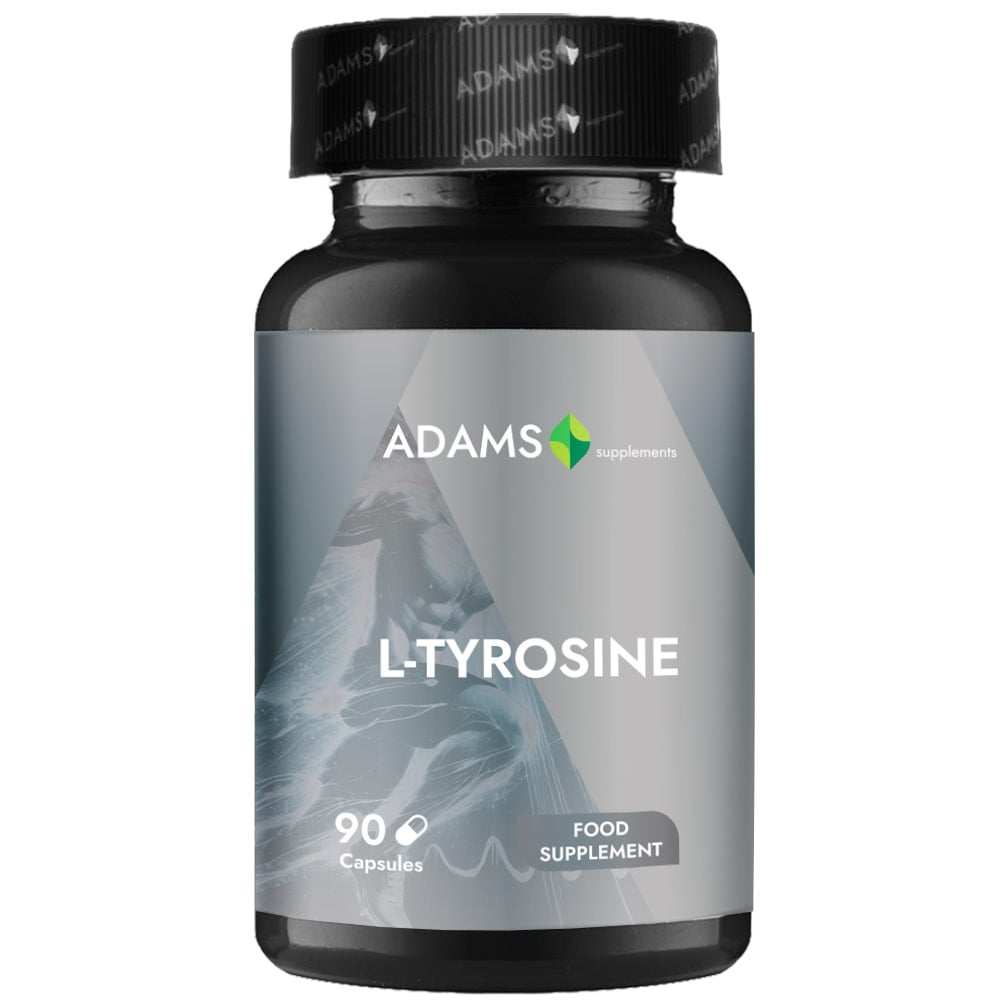 Adams Supplements, L-Tyrosine 500mg, 90cps - GREEN LIFE CYPRUS