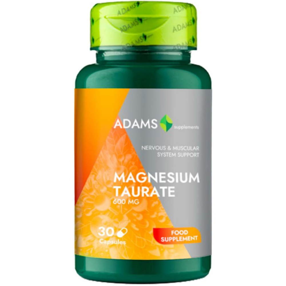 Adams Supplements, Magnesium Taurate, 30cps - GREEN LIFE CYPRUS