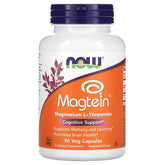 NOW Foods, Magtein®, Magnesium L-Threonate, 90 Veg  Capsules - GREEN LIFE CYPRUS
