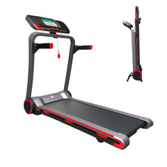 VIKING FITNESS D-50 electric treadmill with a running belt, control panel, and side rails for home cardio workouts.
