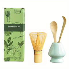 4pcs, Set Matcha Set Bamboo Whisk Tea Spoon - GREEN LIFE CYPRUS