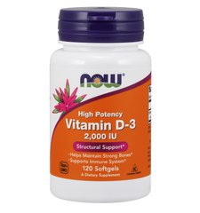 Now Foods Vitamin D-3 2000IU 120 Softgels