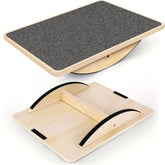 KOKAY Professional Wooden Balance Board accessory by TEMU, showing a sturdy wooden balance board for stability training and exercise.