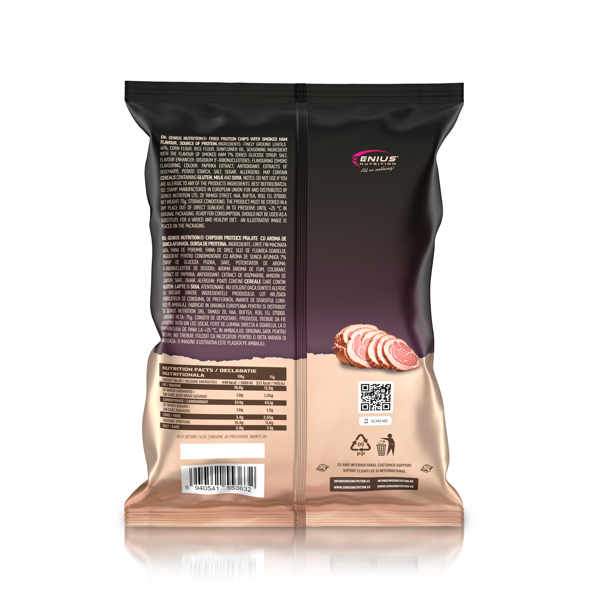 Protein Chips 75g, Genius Nutrition - GREEN LIFE CYPRUS