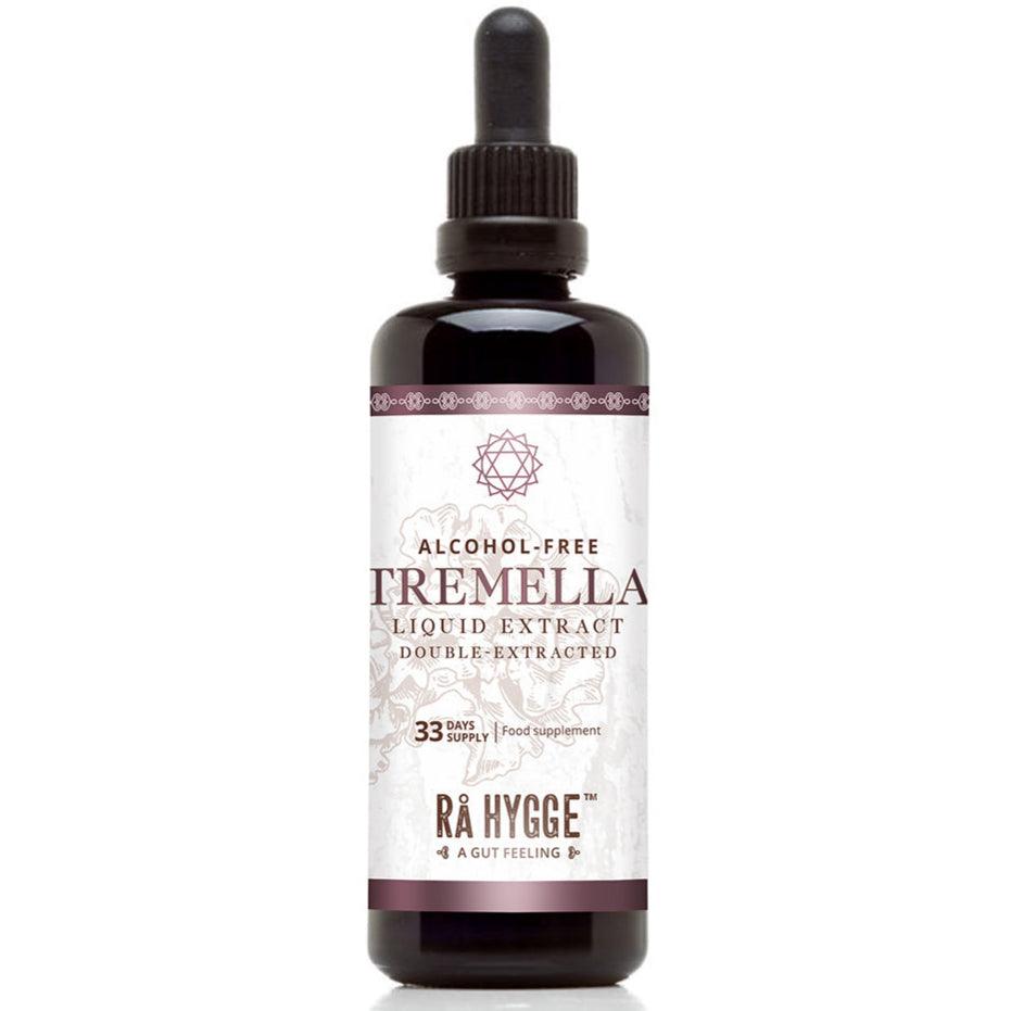 Herbalistas Ra Hygge BIO Tremella Liquid supplement in 100ml bottle, alcohol-free herbal extract with natural Tremella mushroom benefits
