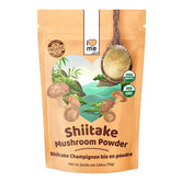 Organic I LOVE ME Shiitake mushroom powder in a 75g package, showcasing the earthy, finely ground mushroom product.