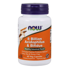 NOW Foods, 8 Billion Acidophilus & Bifidus, 60 Veg Capsules - GREEN LIFE CYPRUS