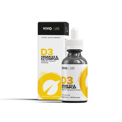 Vegan Vitamin D3 with K2 - VIVO LIFE - GREEN LIFE CYPRUS 