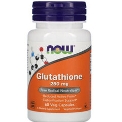 Now Foods, Glutathione, 250 mg, 60 Veg Capsules - GREEN LIFE CYPRUS