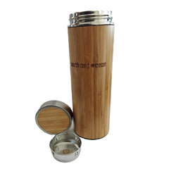 Tea-Coffee Bamboo / Stainless steel Tumbler / Thermos 400 ml - GREEN LIFE CYPRUS 