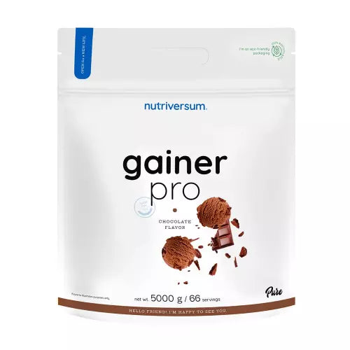NUTRIVERSUM collection cover featuring Nutriversum Gainer Pro Chocolate 5 kg | 75 g per serving | 66 servings per pack