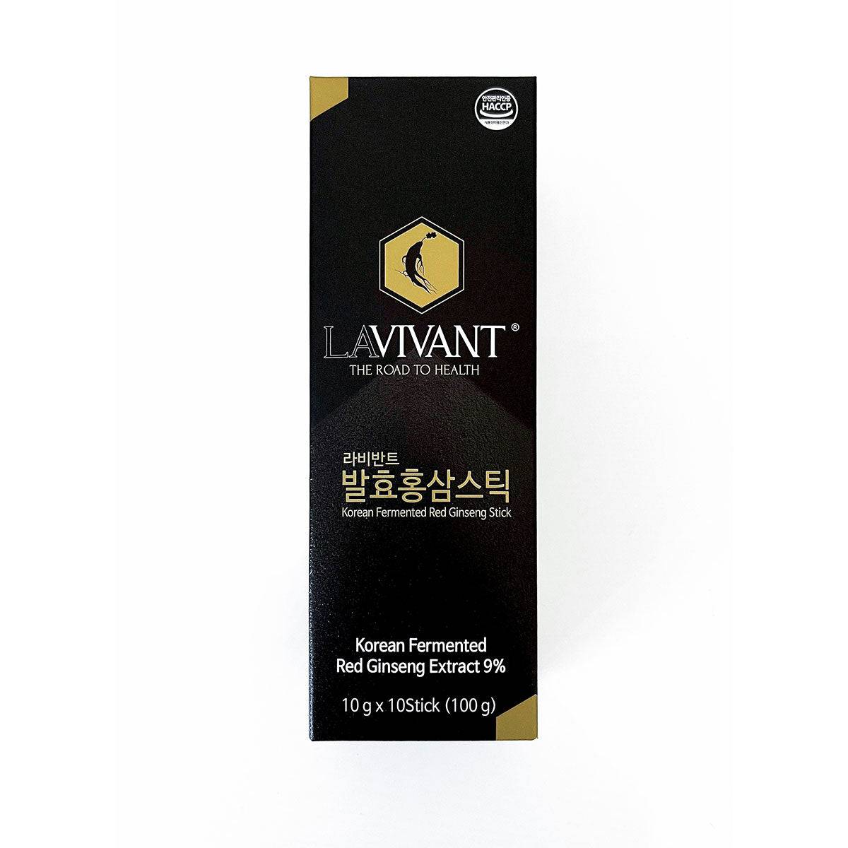 Korean Red Ginseng Fermented Extract liquid sticks by OLD PRODUCTS, 10 sticks, 7.5mg/g, in a clear container, close-up shot