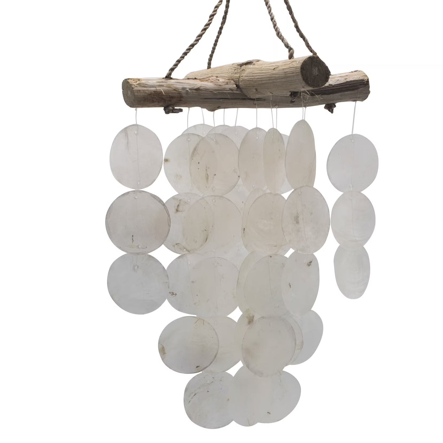 Handmade Driftwood and Capiz Wind Chime