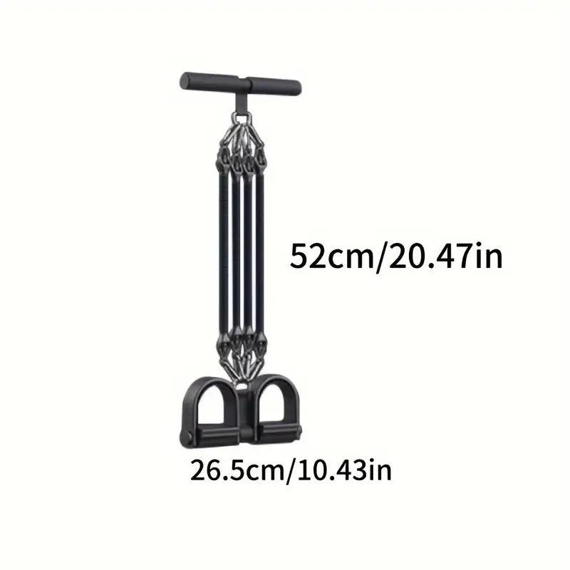 Adjustable resistance tension rope with handle and pedal, TEMU fitness accessory for strength training and versatile workouts.