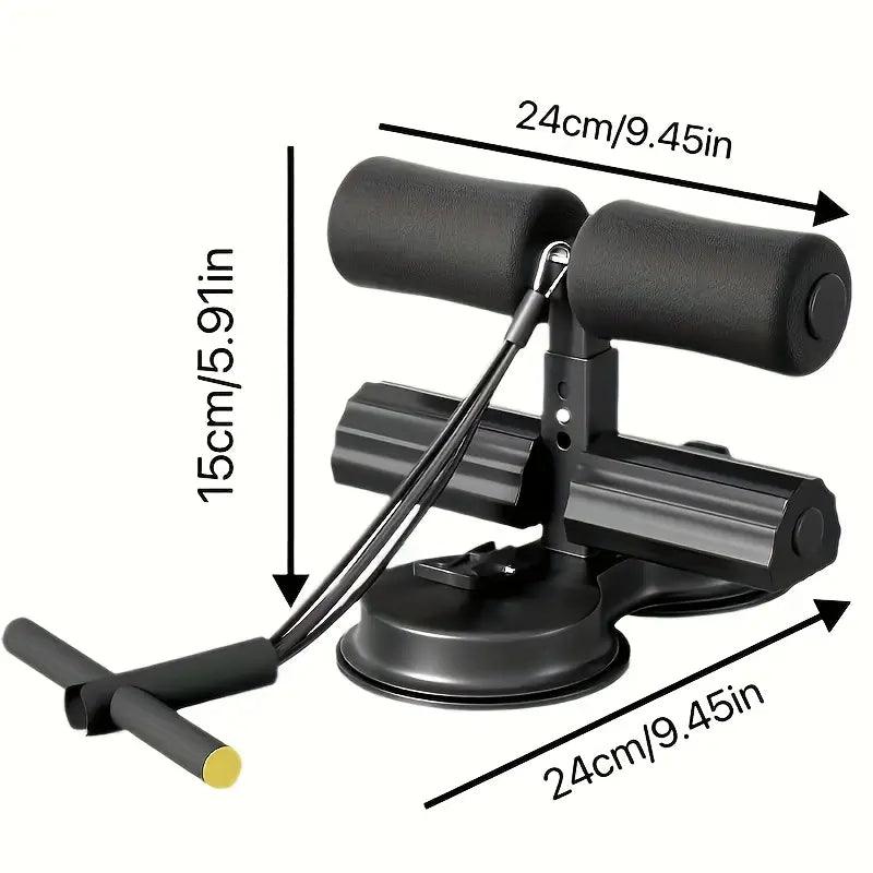 TEMU adjustable non-slip abdominal trainer with thickened comfort pad and portable storage accessory for core workouts.