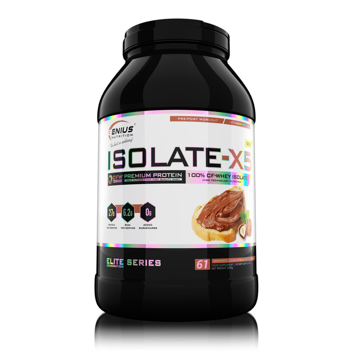ISOLATE-X5 2000g/60μερίδες, Genius Nutrition, 2000g | 60 Μερίδες (Άλειμμα Σοκολάτας)