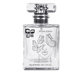 Green Life Perfume Aura Edition for women, a green glass bottle with a sleek design, inspired by this is her fragrance.