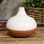 AW Gifts Santorini Atomiser accessory with shell effect, USB-powered, color-changing LED lights, and timer feature.