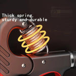 TEMU adjustable grip strength trainer with 4.99-99.79 kg resistance, fitness equipment for hand and forearm exercise.