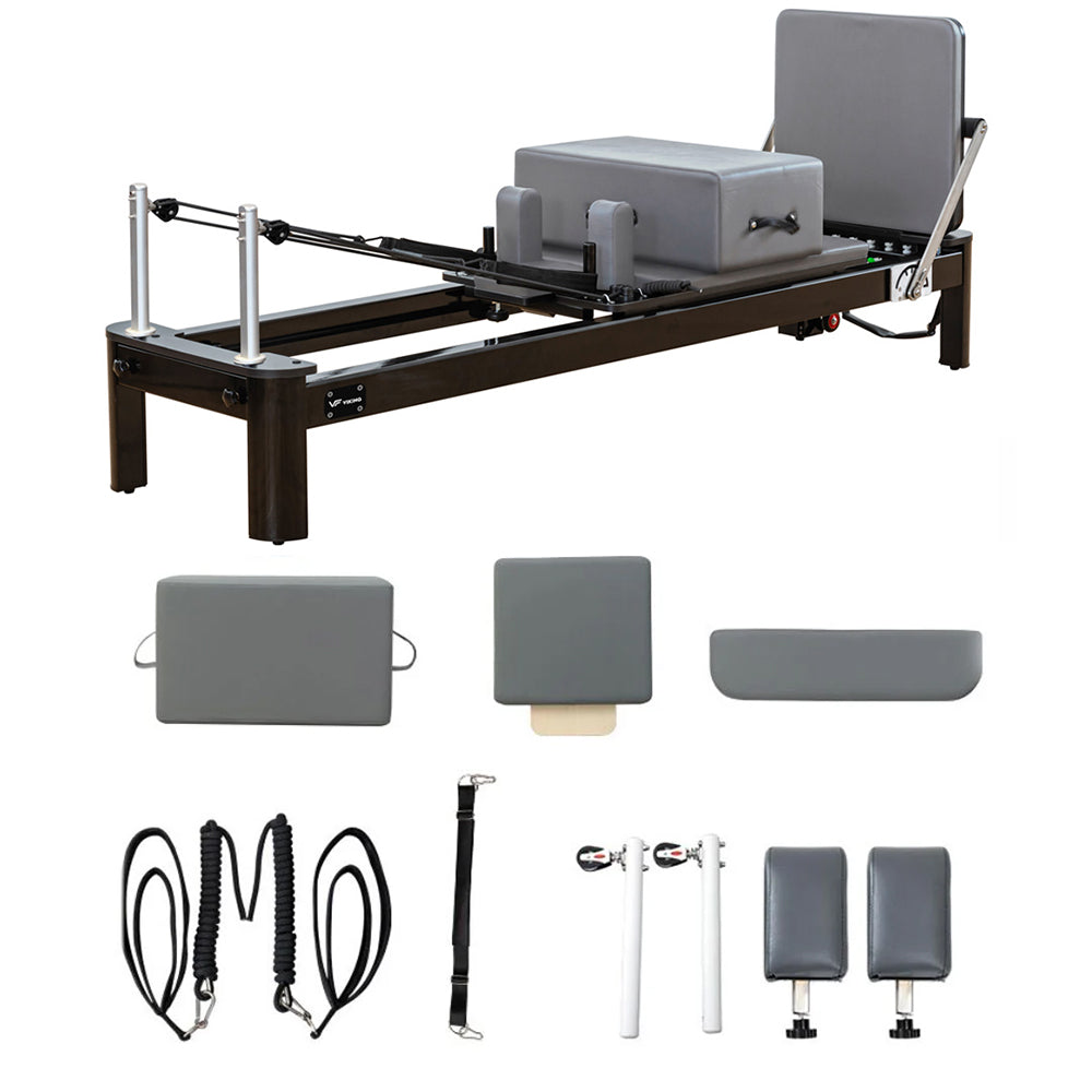 Viking Aluminium Pilates Reformer (Black)
