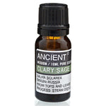 AW GIFTS Clary Sage Essential Oil in 10ml bottle, natural skin care product with calming herbal scent and therapeutic benefits.