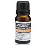 AW Gifts Ginger Essential Oil for skin care, 10ml bottle with amber glass and dropper cap, natural herbal skincare product