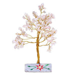 Handmade Rose Quartz Love & Harmony Tree with 160 natural stones, crystal décor, 15.5cm tall, by AW GIFTS.