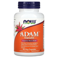 NOW Foods, ADAM, Superior Men's Multi, 90 Veg Capsules - GREEN LIFE CYPRUS