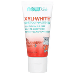 MKSTAVRINOS XyliWhite Kid's Strawberry Splash Toothpaste Gel in 3 oz tube, featuring colorful packaging and a child's smiling mouth.