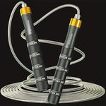 Professional adjustable speed jump rope for fitness, featuring a lightweight handle and durable cable for effective cardio workouts.