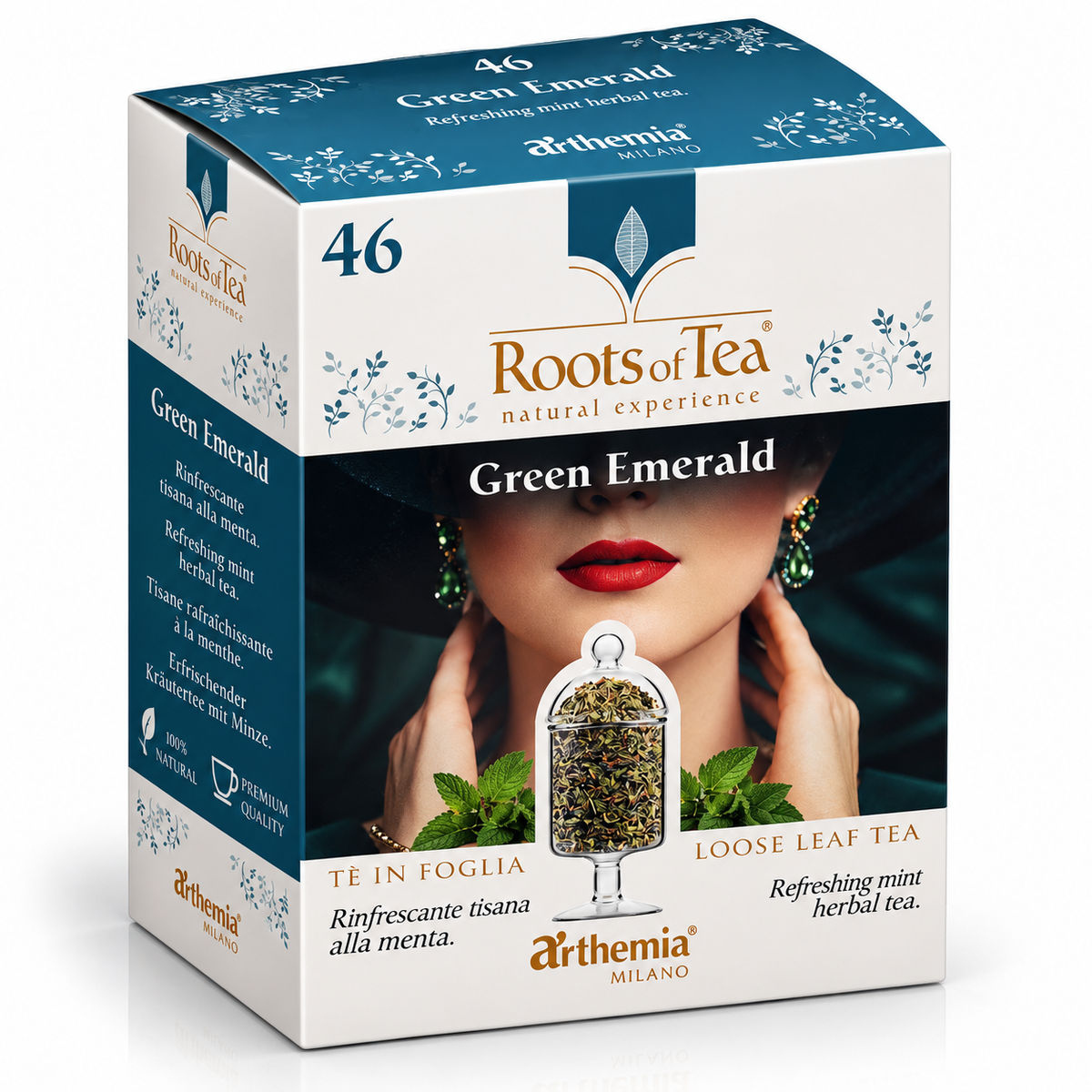 WILTON Roots of Tea Green Emerald Mint Herbal Infusion tea, 40 g package