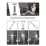 TEMU adjustable resistance tension rope with pedal and handle for versatile workout and strength training exercises.