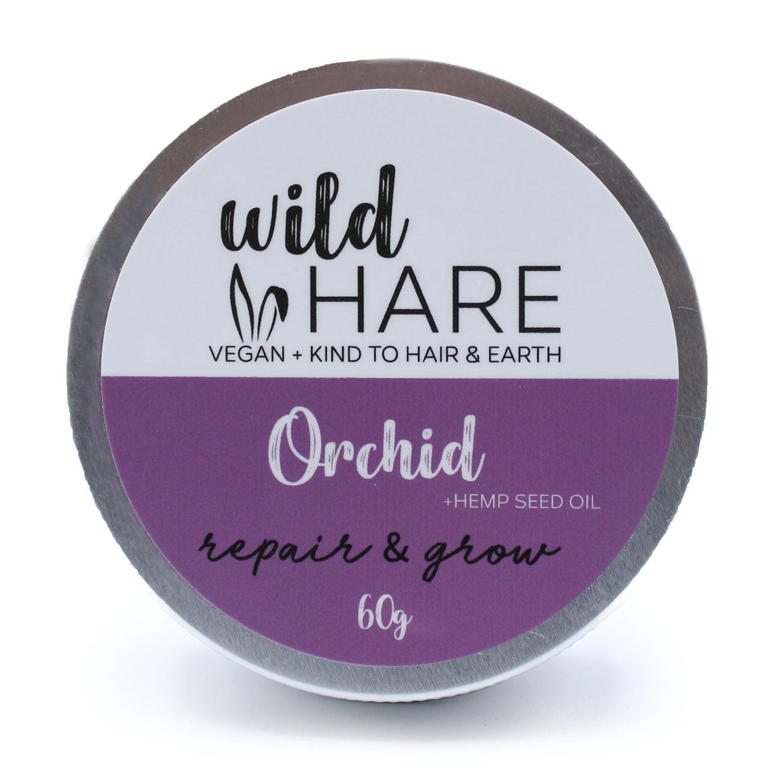 AW Gifts Wild Hare Solid Shampoo Orchid bar for hair care, 60g, showcasing the natural soap-like shampoo block.