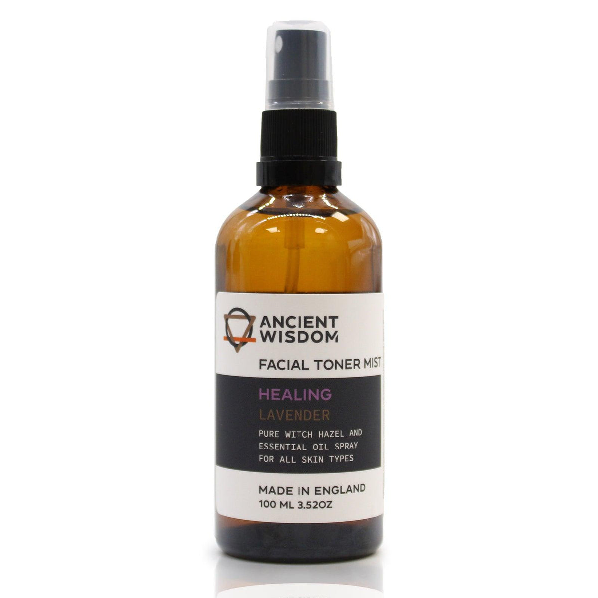 AW Gifts Facial Toner Mist with Witch Hazel and Lavender in a 100ml spray bottle for skin care.