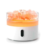 AW GIFTS Himalayan Salt Aroma Diffuser with night light, USB-C, flame effect, and included salt for relaxing aroma therapy.