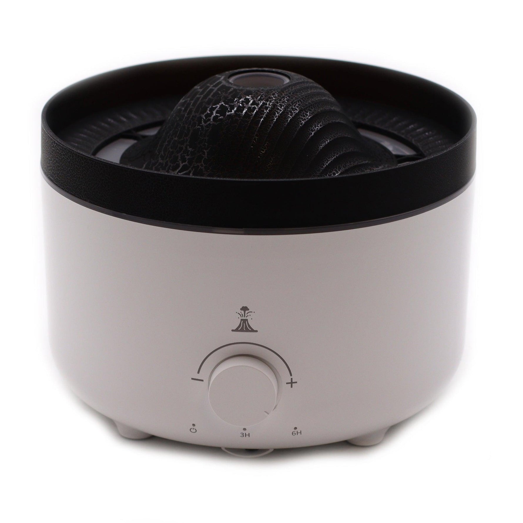 AW GIFTS large volcano effect aroma diffuser plug-in accessory in two colors, showcasing its unique design and modern style.
