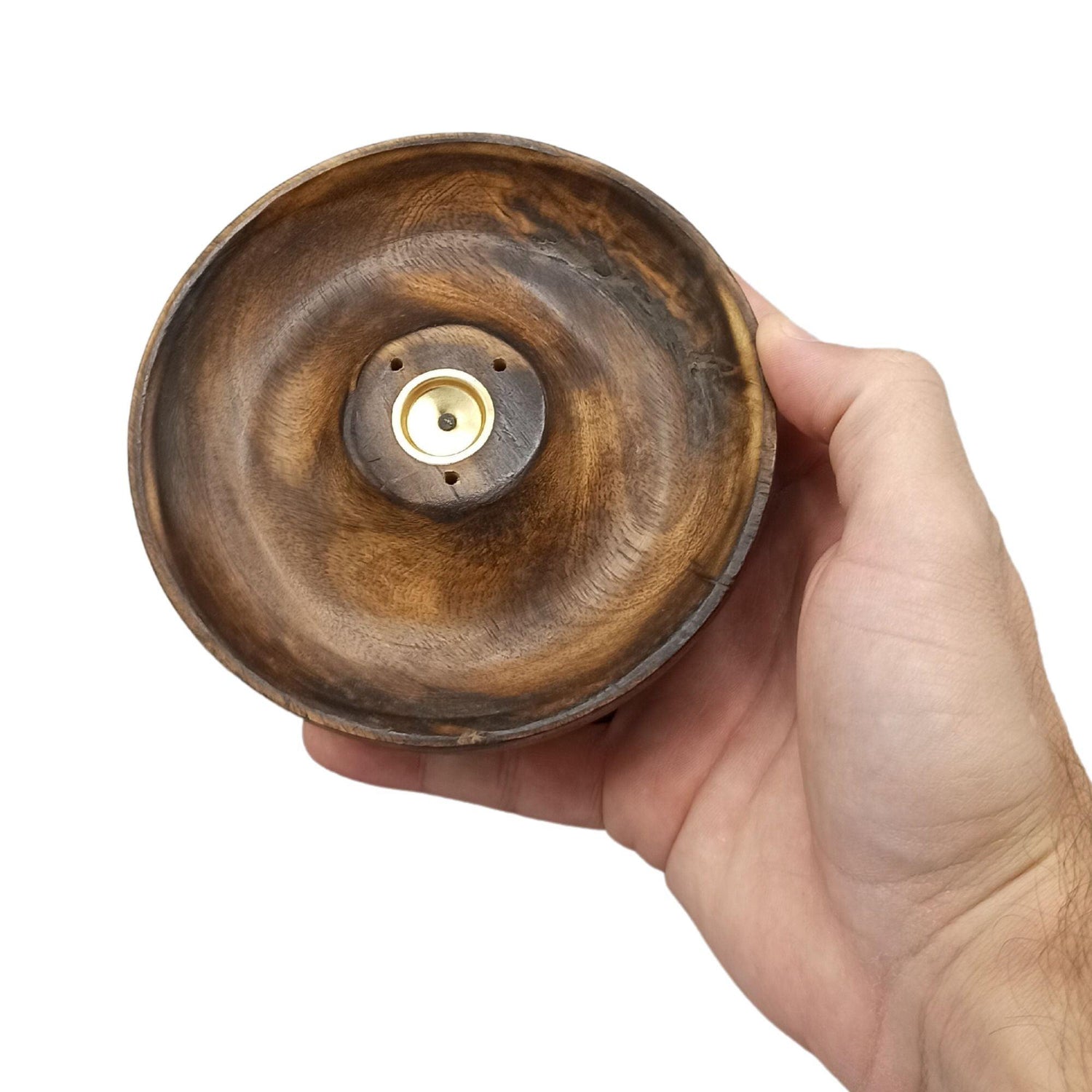 Plain incense stick and cone burner disc by AW GIFTS, ceramic accessory for incense burning, neutral design with a flat surface.