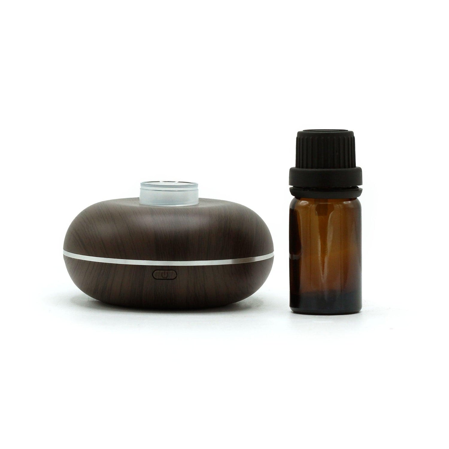 AW GIFTS Mini Waterless Oil Nebulizer accessory with motion detector, USB A to C connection, compact and modern design for aromatherapy.