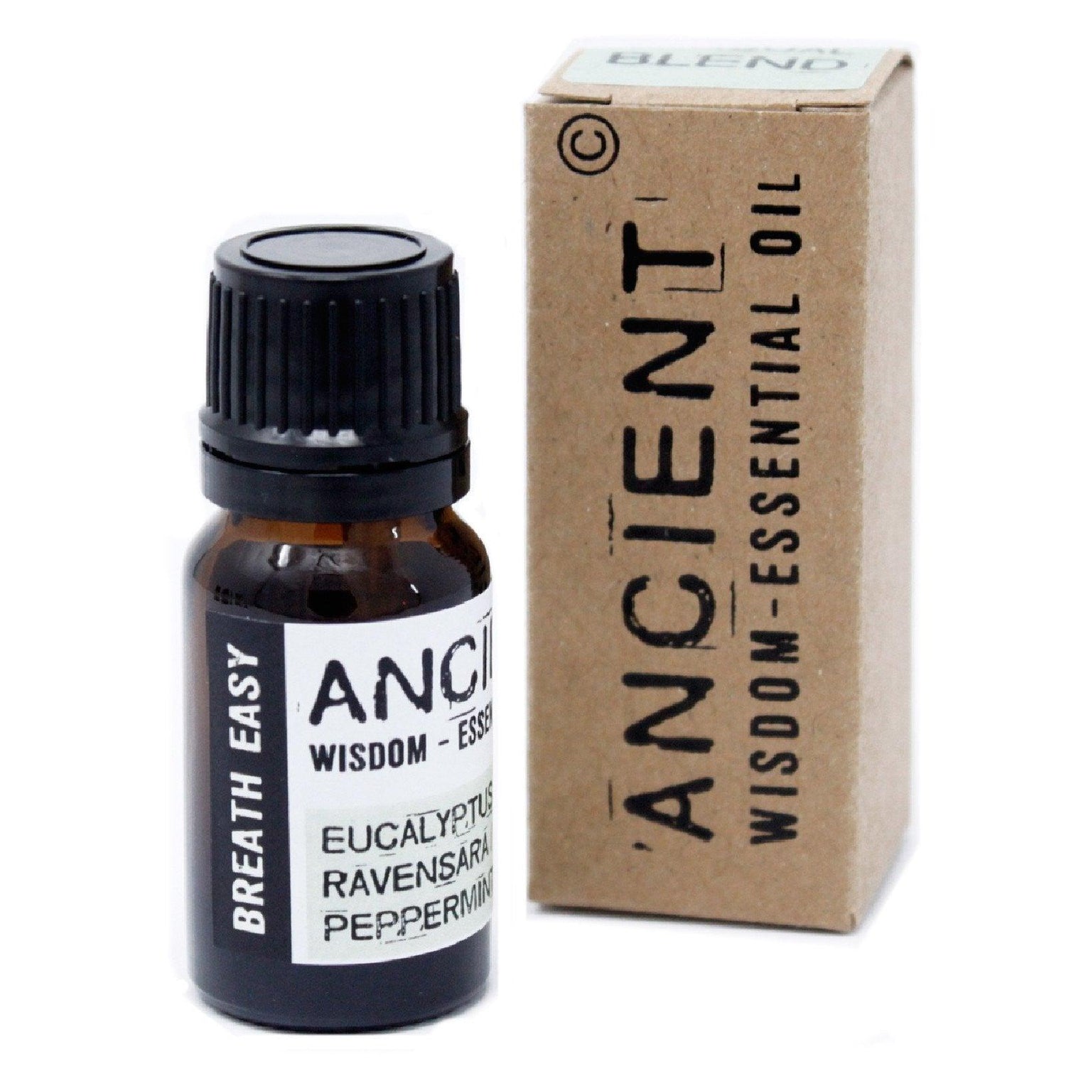 AW Gifts Breathe Easy essential oil blend in a 10ml box, natural skin care product for respiratory relief and relaxation.