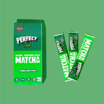 Herbalistas PerfectTed BIO Ceremonial Grade Matcha powder in two sachets, vibrant green single-serve matcha for tea preparation