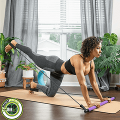 Portable Pilates Bar Kit with Resistance Bands Exercise Bar Latex Co GREEN LIFE CYPRUS