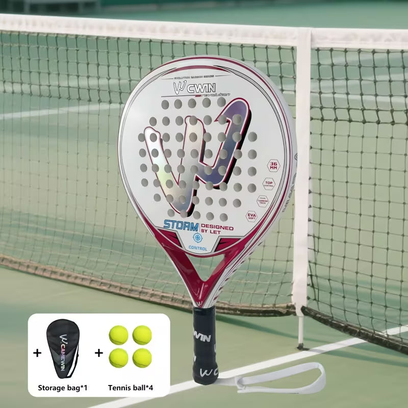 Premium carbon fiber padel racket set by TEMU featuring lightweight design and ergonomic grip for optimal performance.
