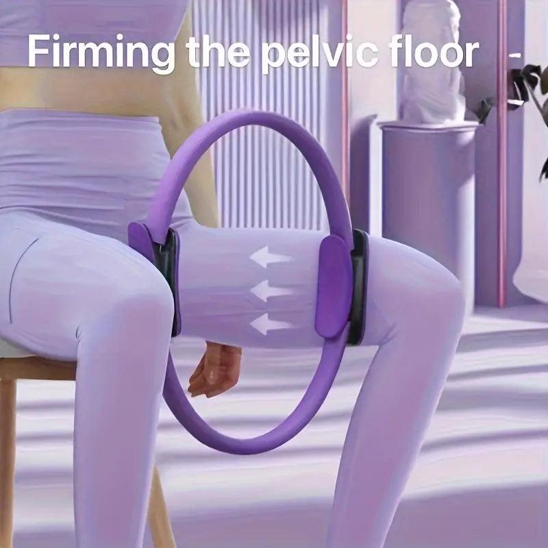 Flexible Pilates ring with dual handles from TEMU, designed for strength training and muscle toning during fitness workouts.