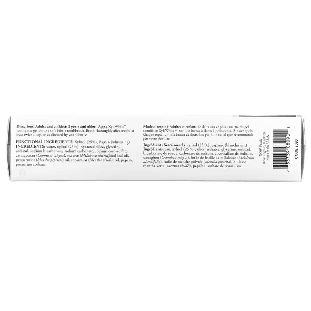 MKSTAVRINOS XyliWhite Toothpaste Gel Refreshmint in 6.4 oz tube, showing the mint-flavored toothpaste for oral freshness