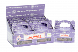 AW Gifts, Box of 24 pcs Satya Lavender Backflow Dhoop Cone - GREEN LIFE CYPRUS