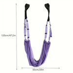 TEMU aerial yoga rope with elastic stretching band, home fitness equipment for low back support, handstands, and dancing yoga exercises.