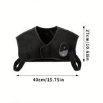 USB-powered portable shoulder and neck massager with heat and vibration therapy by TEMU, showing the compact device with massage nodes.