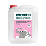 Egreeno baby shower gel with calendula oil and aloe, fragrance-free in a 5-liter container for gentle baby skin care.