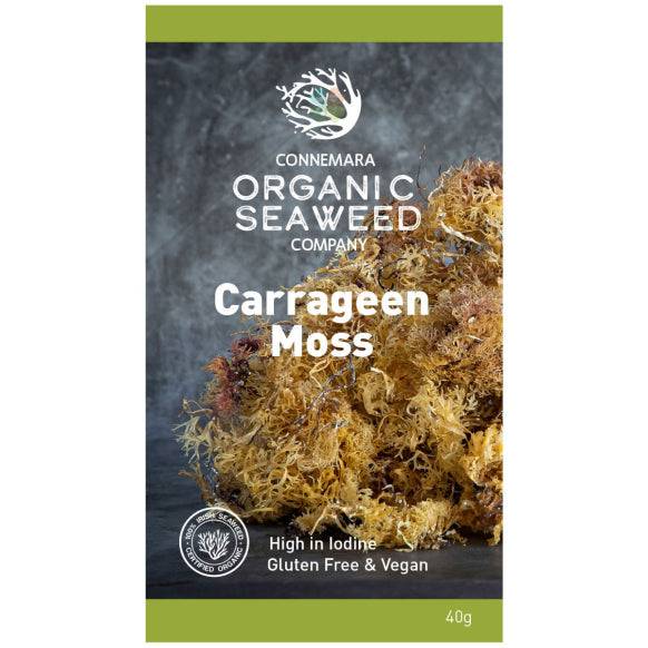 Old Products Connemara BIO Sun Dried Purple Irish Carageen Moss in 40g package, dried seaweed for culinary and health uses